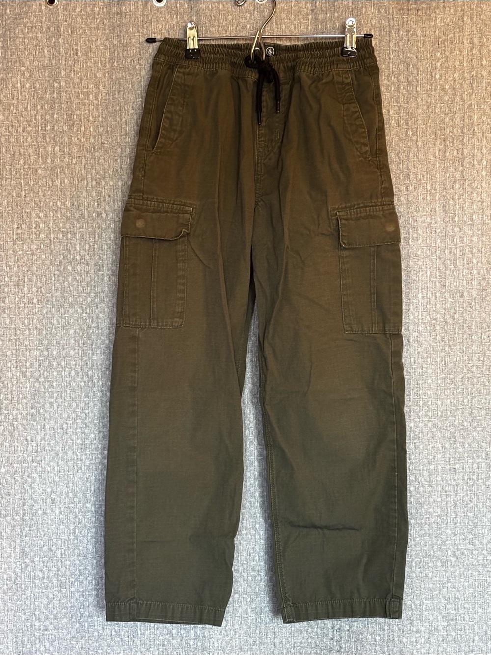 Volcom Boys Large 12 Olive Green Cargo Pants Skate Streetwear
